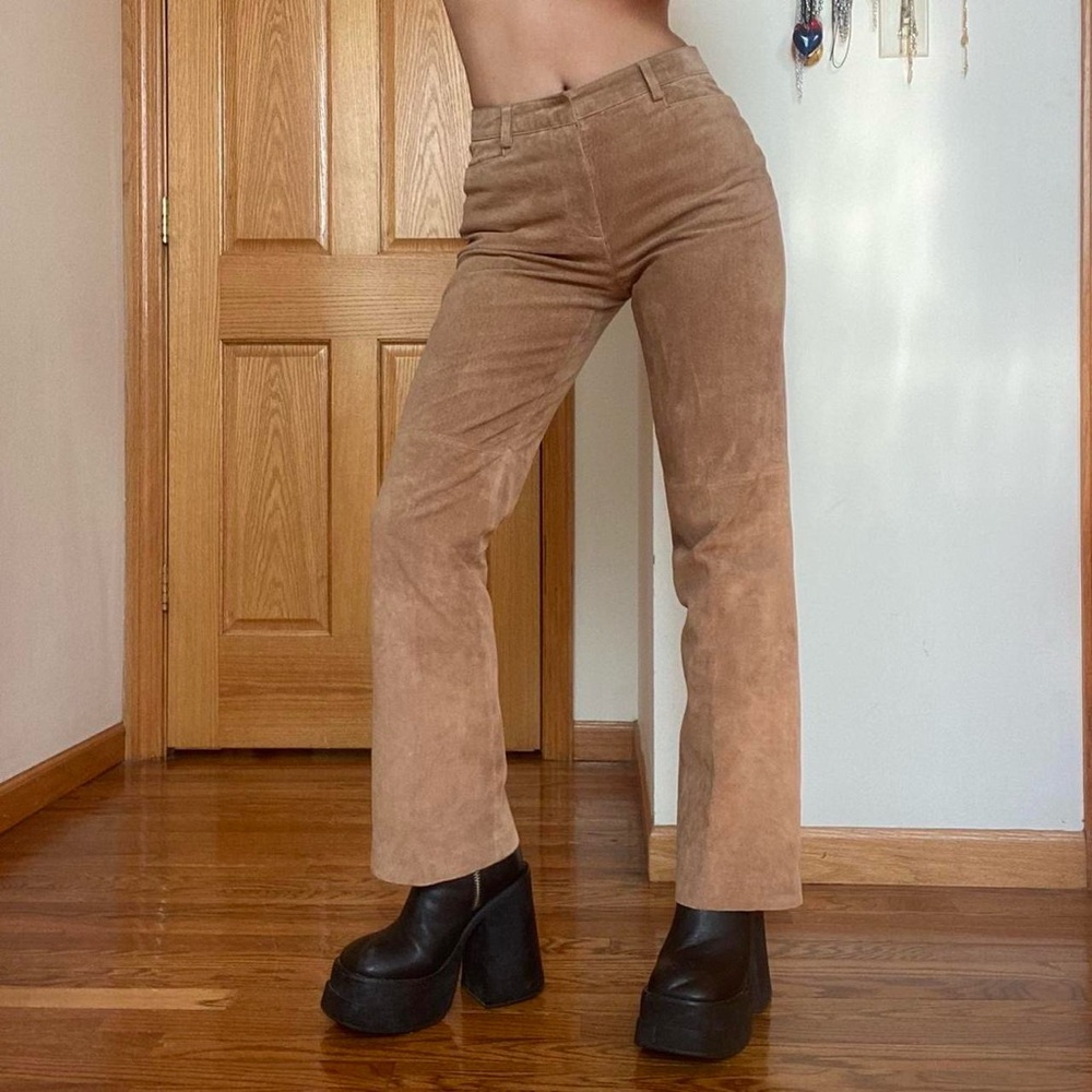 Women's Boot Cut Suede Pants